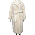 Custom Women's New Fashion Casual Joker Imitation Fur Effect Belt Accessories Coat Retro Long Sleeve Pocket Chic Women's Coat