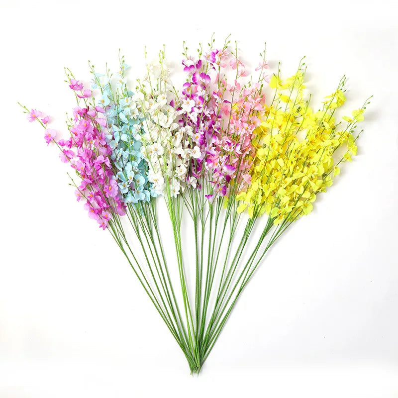 Handmade White Silk Orchid Phalaenopsis Big Artificial Flower & Wreath Realistic Decorative Flowers for Christmas & Mother's Day