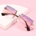 Wholesale Sunglasses Designer Diamond Sunglasses Rimless for Mens Luxury Small Frame Retro Sunglasses