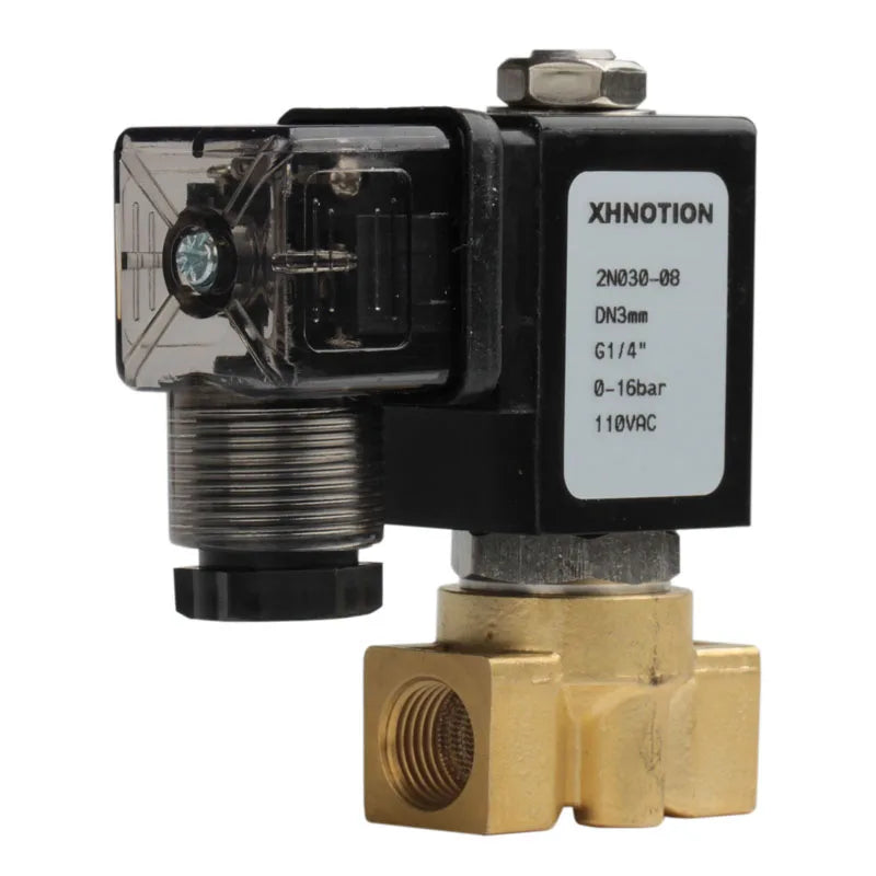 2N030-08 10 bar Water Brass Normal Open 110vac 1/4 Inch Diaphragm Solenoid Valve OEM