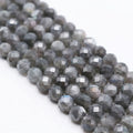 Wholesale Multi-facted Labradorite Beads Grey Labradorite Stone Beads for DIY
