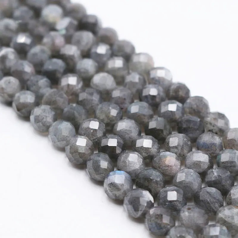 Wholesale Multi-facted Labradorite Beads Grey Labradorite Stone Beads for DIY