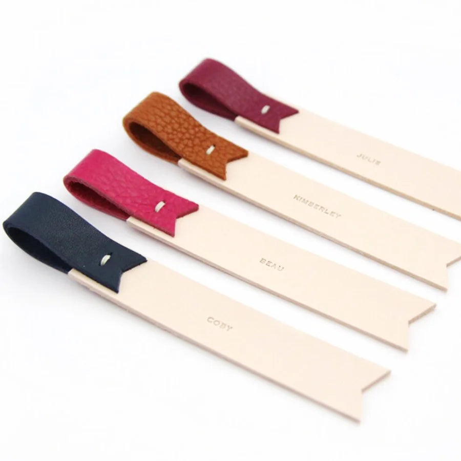 Personalized Leather Bookmark Wholesale Custom Leather Bookmark Rectangle Reading Decor Craft Mongrammed Bookmarks