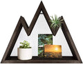 JUNJI Custom Mountain Hanging Decor Rustic Wood Triangle Shelves Floating Shelf Home Decor for Wall or Table Top