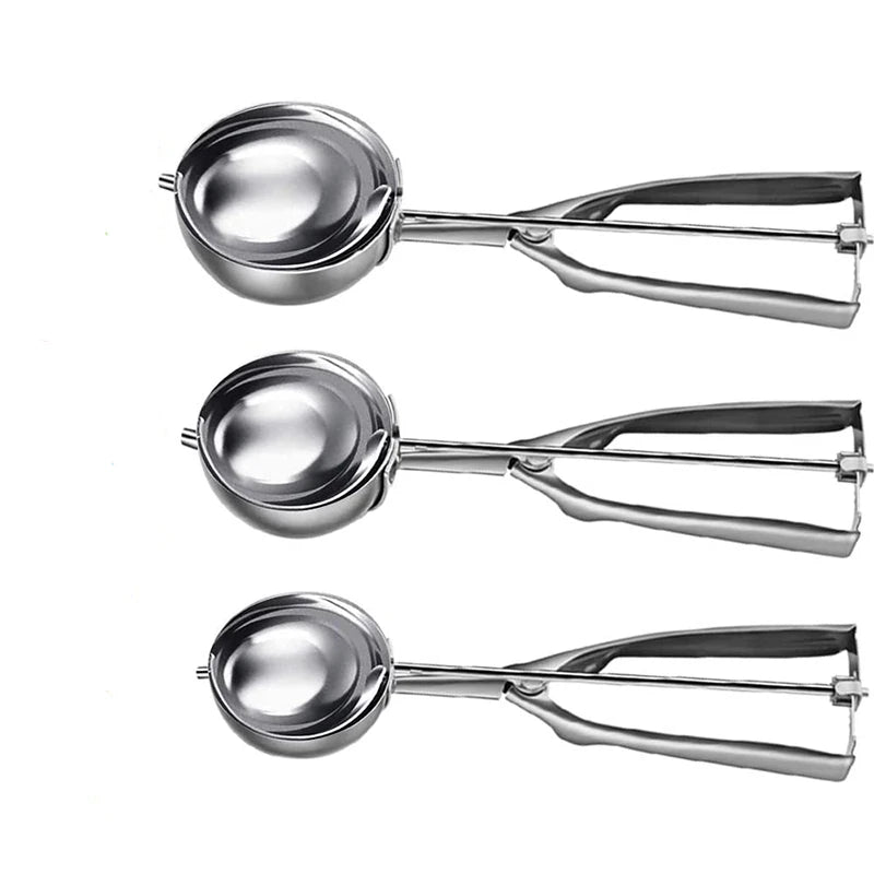 Wholesale 456 cm Stainless Steel Ice Cream Spoon Dig Ball Ice Cream Scoop Spoon for Ice Cream