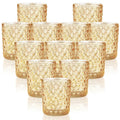 Bohemian Glass Candle Holder Thick Starry Sky Color Printed Candelabra for Home Decoration for Christmas Valentine's Day Easter