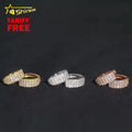 Diamonds Hoop Earring Fine Jewelry Gold Plated 925 Sterling Silver Iced Out VVS Diamond Moissanite Hoop Earrings