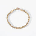 MECYLIFE 5MM Stainless Steel Rope Chain Bracelet Hip Hop Twisted Chain Bracelet