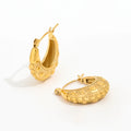 JOOLIM Trendy Stainless Steel 18K Gold Plated PVD Waterproof Tarnish Free Heart Chunky C Hoop Earring Fashion Jewelry