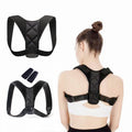 Custom Black Adjustable Back Support Posture Corrector Upper Back  Straightener Brace Shoulder Support Pain Relief
