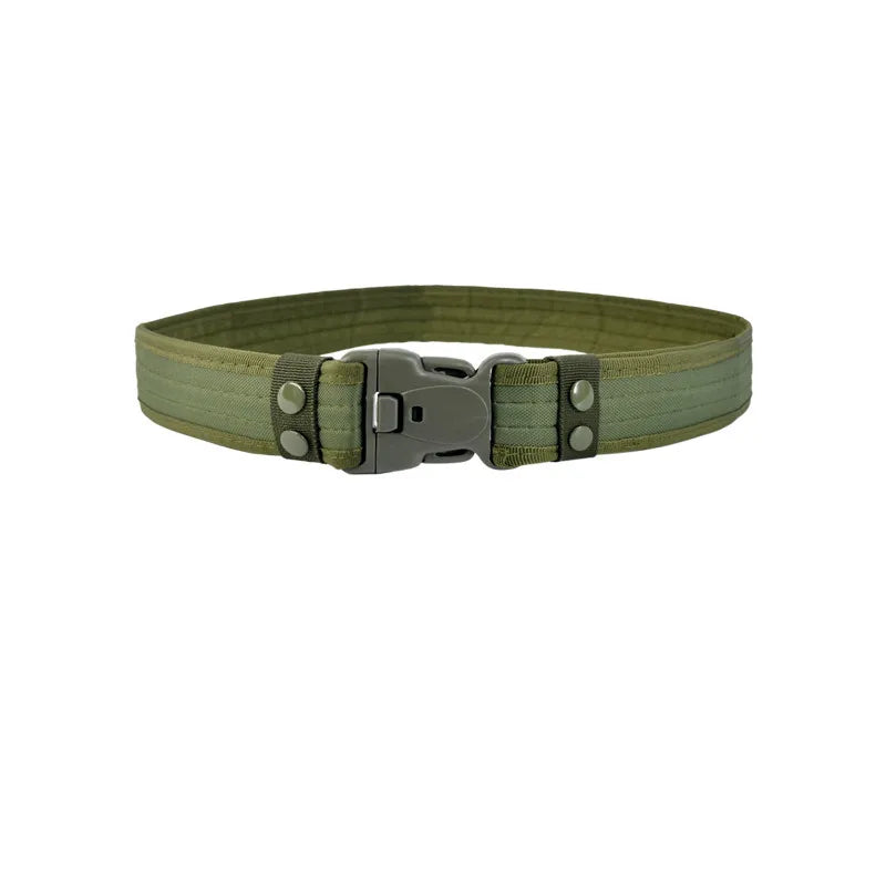 Factory Wholesale Custom Security Tactical PU Nylon Fashion Olive Green Men Women 130CM Custom Logo Fabric Belts