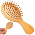Mini Bamboo Brush for Hair Growth Natural Wooden Scalp Brush Small Hair Scalp Massager Portable Travel Detangling Hair Brush
