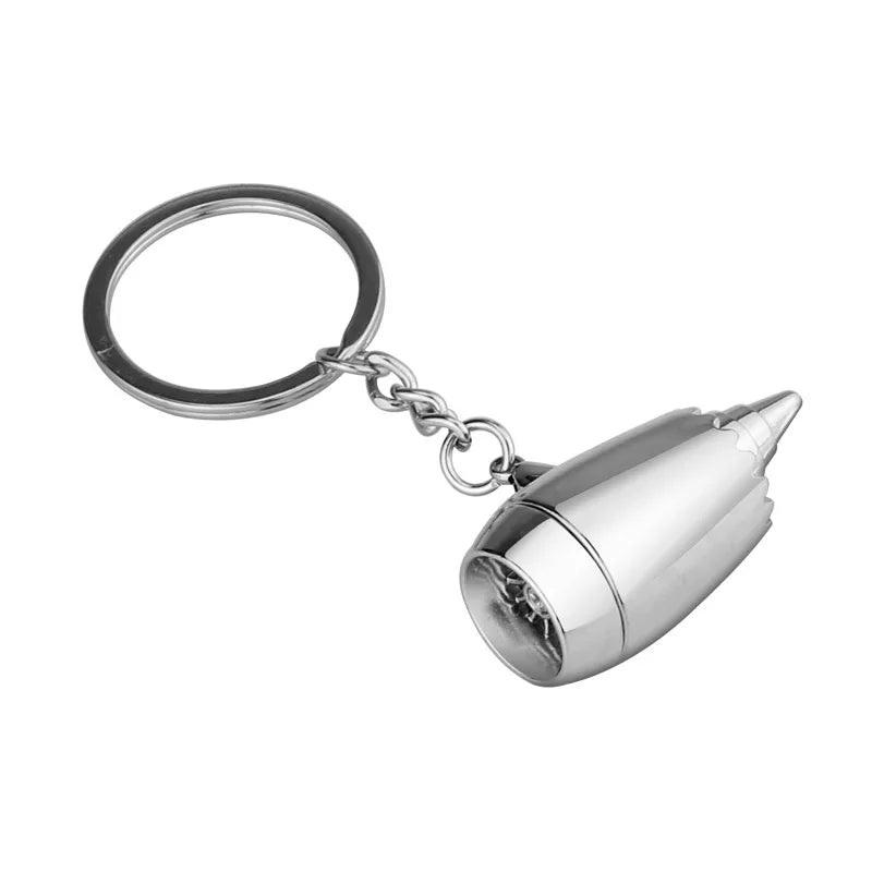 Customizable Cartoon Aircraft Engine Carabiner Keychain Creative Metal Pendant Zinc Alloy Lightweight Solar Travel Memorial Gift