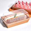 Customizable Kraft Paper Take Box Clear Lid for Food Lunch Charcuterie Glossy Matt Lamination Embossing UV for Food Packaging
