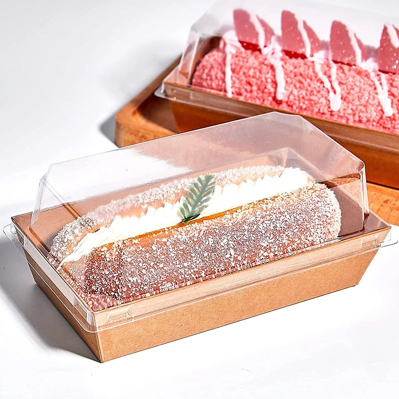 Customizable Kraft Paper Take Box Clear Lid for Food Lunch Charcuterie Glossy Matt Lamination Embossing UV for Food Packaging