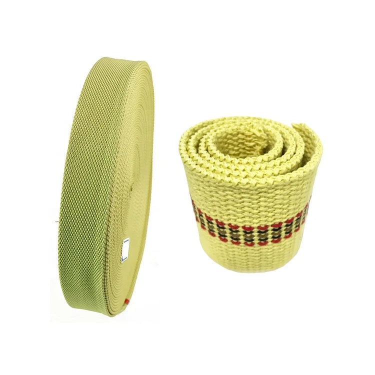 Flame Retardant Belt Aramid Rope Wick for Fire 20mm*1mm/3mm 30mm*1mm/3mm 50mm*2mm/3mm Packaging Ropes