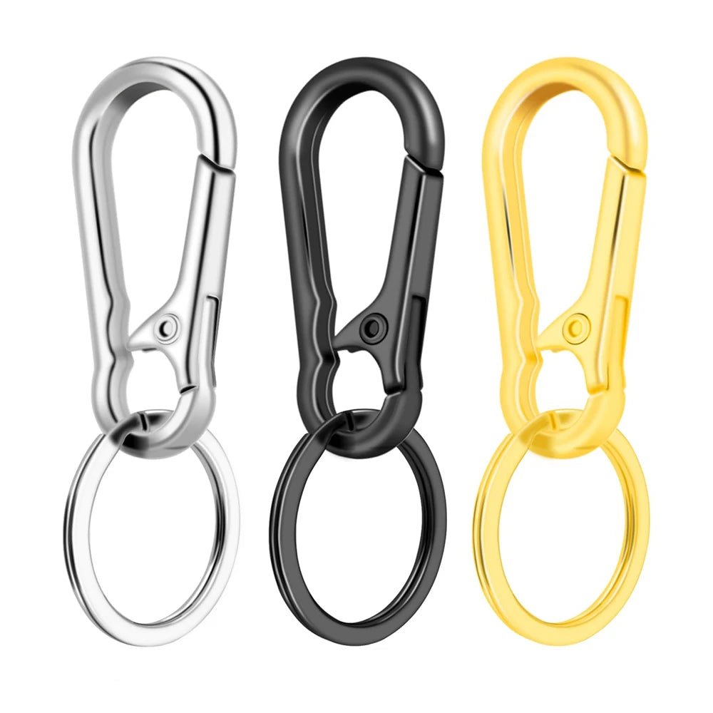 Customizable Zinc Alloy Carabiner Keychain with Safety Spring Hook Cute Metal Clip Key Ring for Bags Pets Accessories MegaBDM
