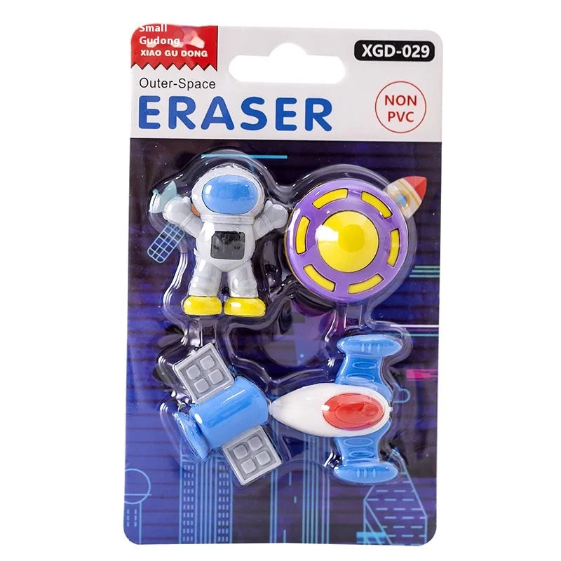 Cartoon Shaped Aerospace Eraser Kawaii Box Eraser Promotion Student Erasers