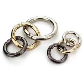 Cheap Zinc Alloy Key Chain Metal O Ring Circle Round Circular Clip Carabiner