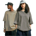 Wholesale 100% Cotton Men's T-Shirts Comfortable Soft Fashionable Boxy/Square Hot-Selling Customizable Logo Solid-Color Men