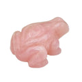 Huiying Wholesale Natural Crystal Carving Animal Crafts Frog Statue 2.5inch Healing Gemstone Crystal Rose Quartz Frog for Gifts Crafts