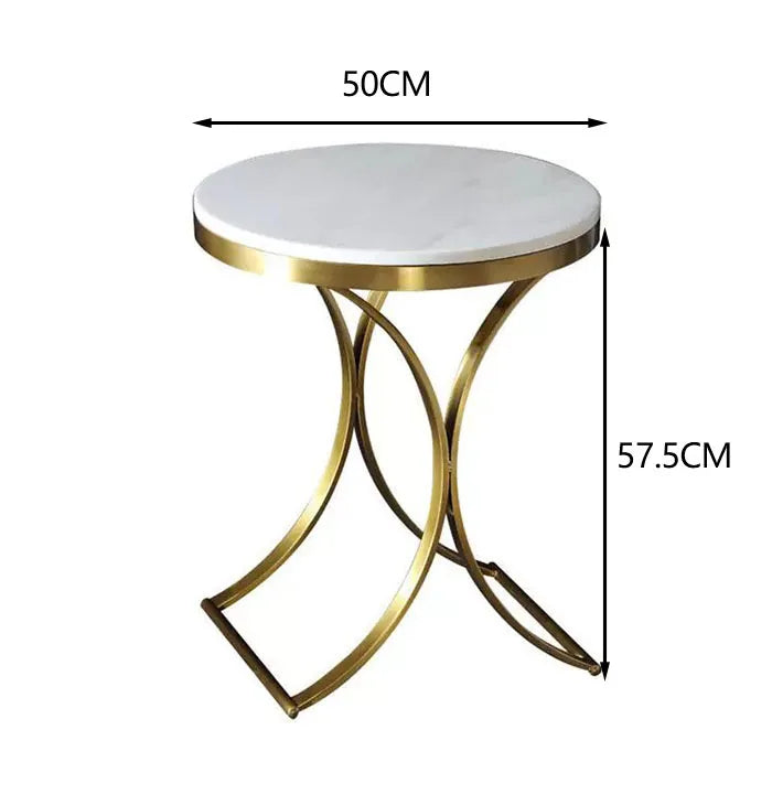 Modern Nodric Design Gold Coffee Table Set with Slate for Hotels