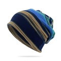 New Striped Two Usages Slouch Hat Women Lady Autumn Winter Outdoor Fashion Beanie Slouch Hat