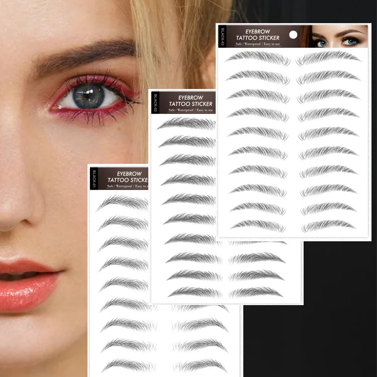 Factory Price Eye Makeup Tattoo Sticker Waterproof Eyebrows 6D/4D/3D Temporary Tattoo Sticker