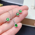 Latest 925 Silver Diopside Indian Jewelry Sets Trendy Wedding Party Engagement Gifts Low MOQ Gold Plated for Anniversary