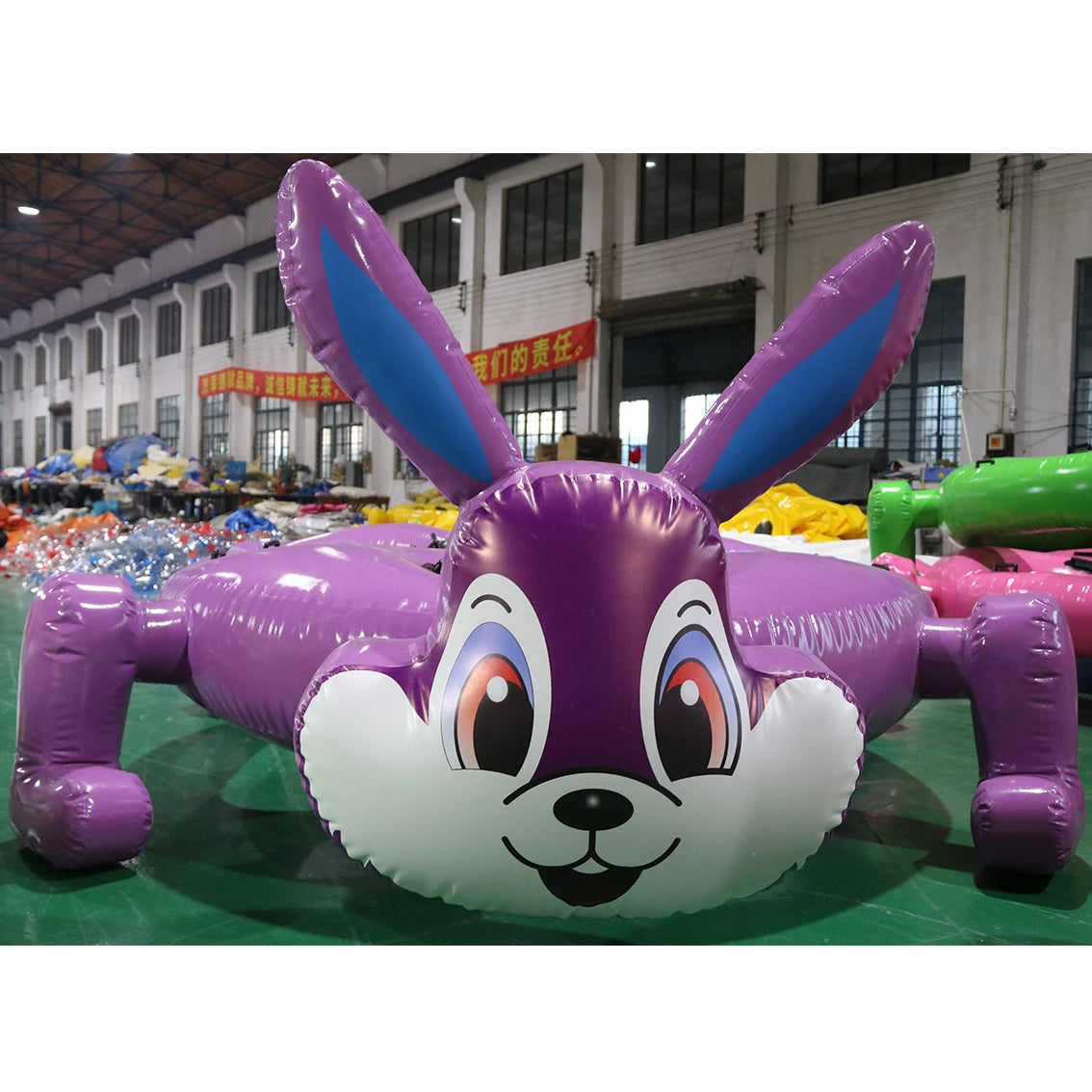 Durable PVC Inflatable Rabbits Exciting Sports Games Cartoon Models for Indoor Outdoor Party Fun