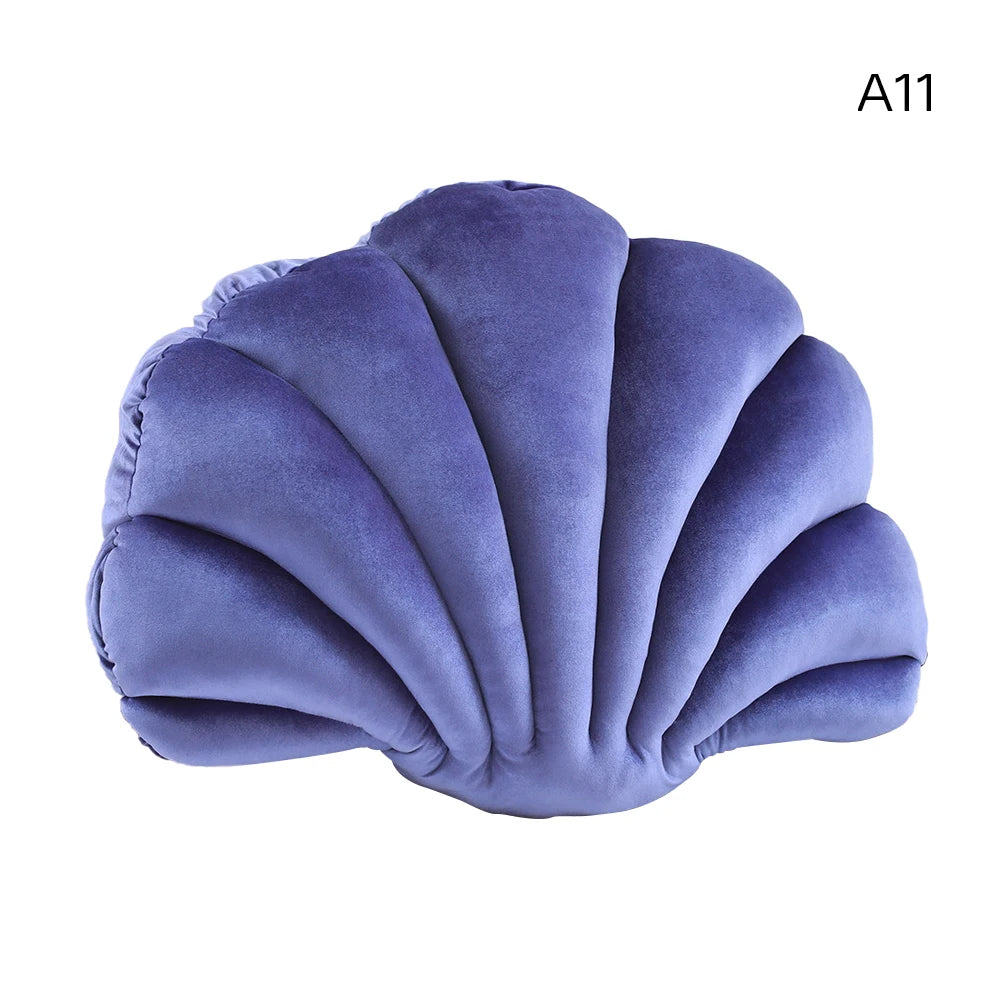 Xinlan Sea Princess Seashell Decorative Pillow Soft Sea Shell Shaped Chair Cushion Stuffed Throw Pillow
