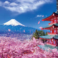 Chenistory Fuji Cherry Blossoms Diamond Art Painting Kits Mount Fuji Home Decor Wall Art Wholesale Printed Diamond Painting