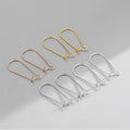 20mm 25mm 30mm 40mm Earring Findings 925 Sterling Silver Ear Wire U Shaped Hoop Earring Hooks for Jewelry Making