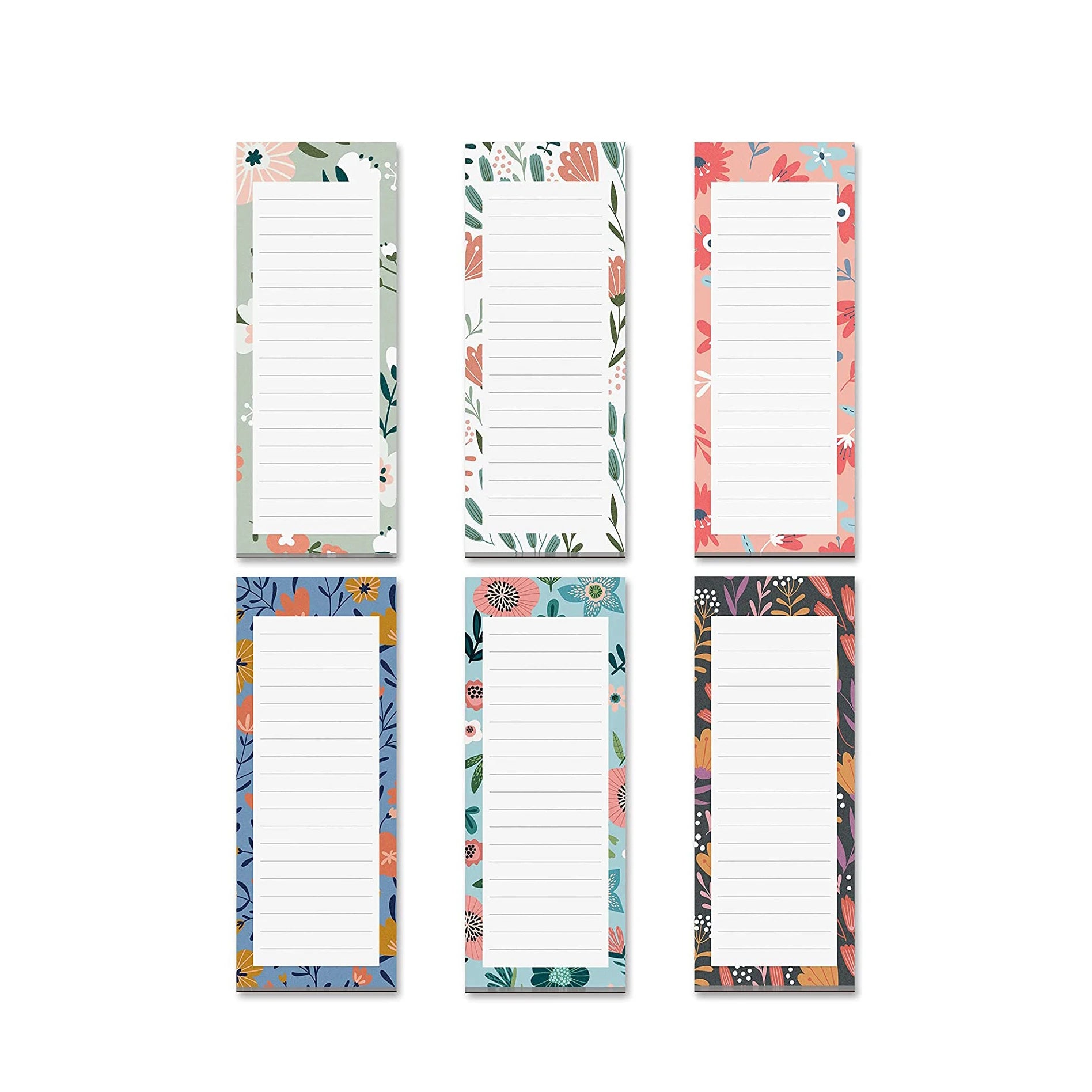 Full Magnet Grocery List Pad for Fridge Magnetic Note Pads Kawaii ToDo List Notepads Set with Pen Holder
