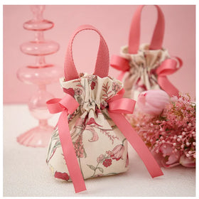 YY Handle Canvas Drawstring Bag Large Capacity Festive Sugar Bag Party Candy Bag