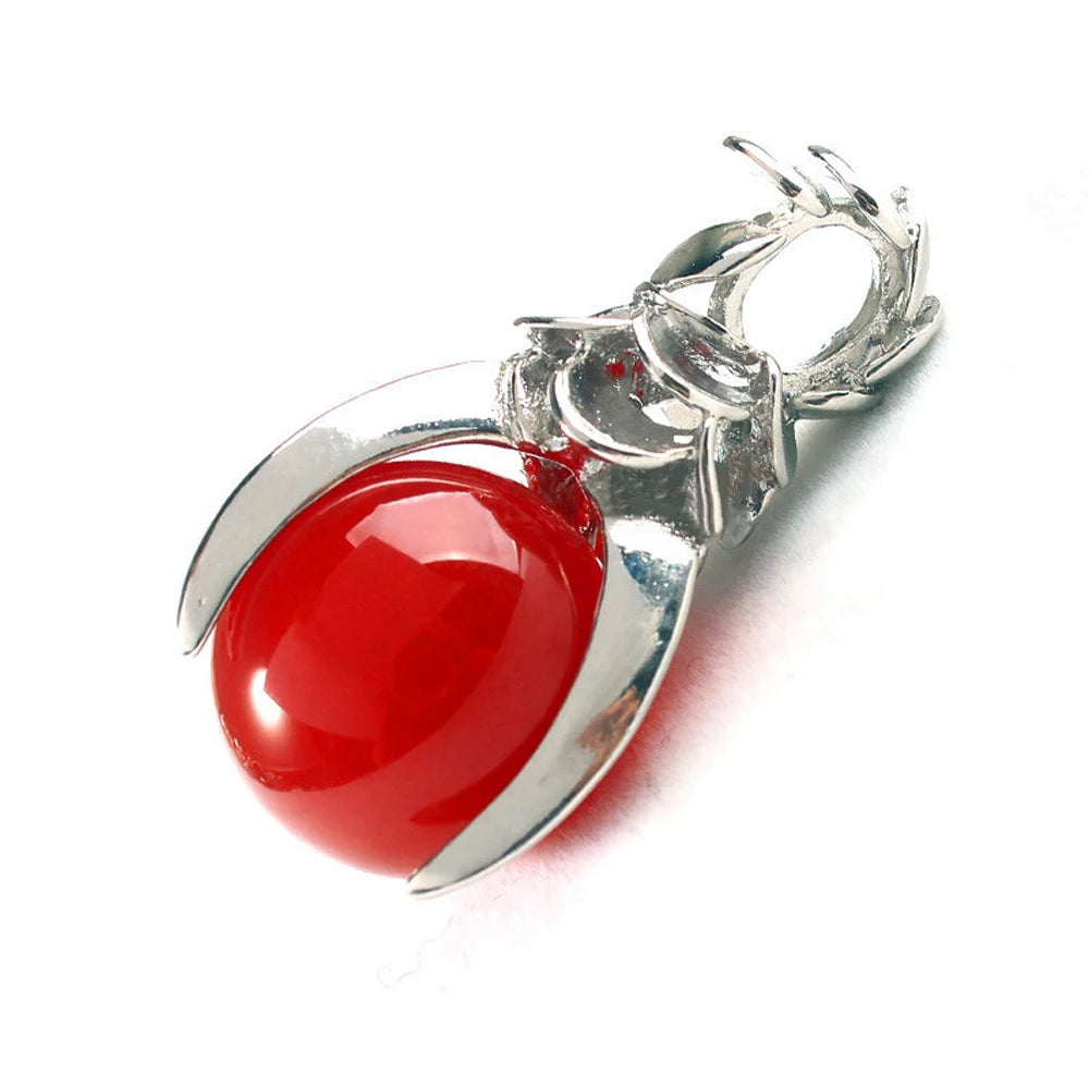 Silver Eagle Claw Crystal Balls Pendant for DIY Making Jewelry Necklace  Wrapped Dragon Claw Gemstone Sphere 16MM Jewelry