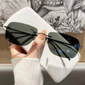 2025 Fashion Sunglasses Men UV400 Sun Shade Driving Sun Glasses Cut Edge Lightweight Square Rimless Polarized Sunglasses Women