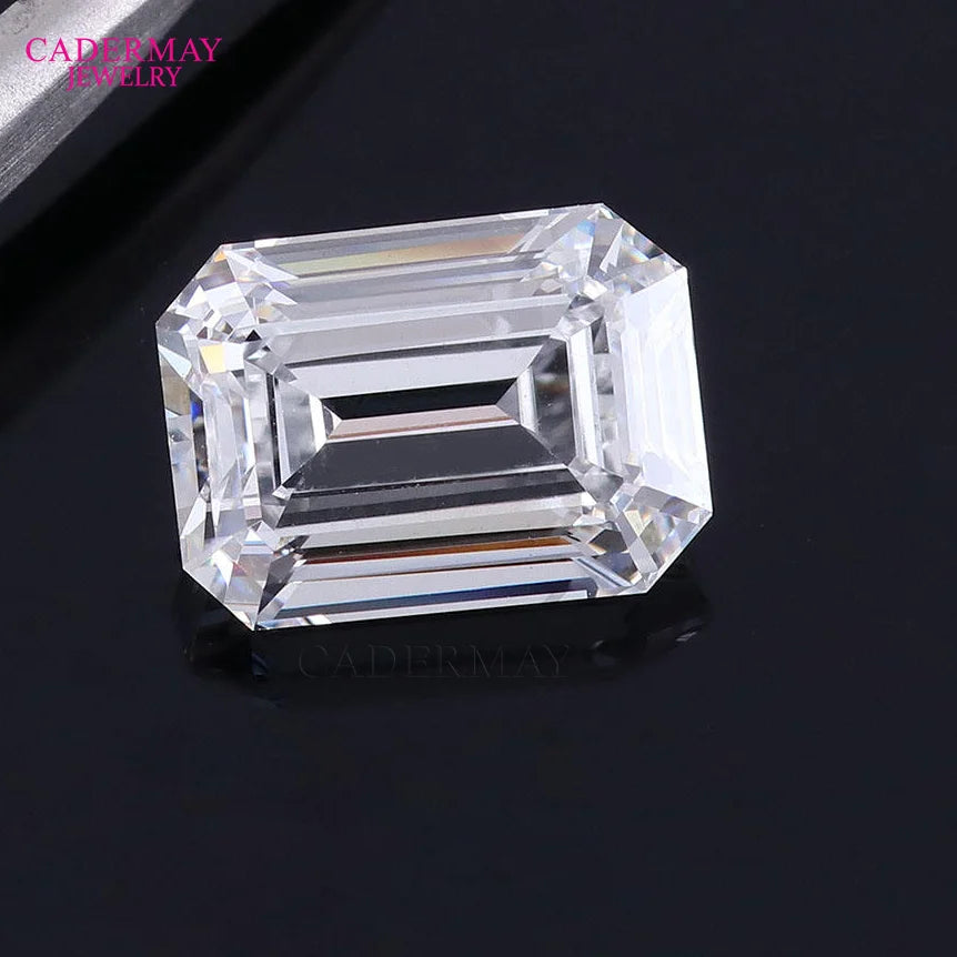 Lots Stock Emerald Cut Shape Moissanite White D Color Loose Stone with GRA Moissanite Diamonds Brilliant Cut