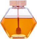 200ml Glass Honey Jar with Wooden Dipper and Cork Lid Minimalist Design Kitchen Storage Jar for Home Use