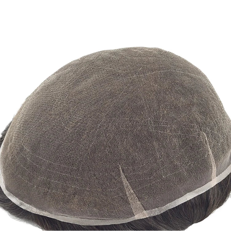 2025 New Style 8*10 Full for Lace Remy Hair Water Wave Natural Invisible Hairline Virgin Human Hair Toupee Patch Wig for Men
