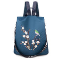 Ecological Korean Nylon Flower Prining Outdoor Sports Women Mini Bagpack for School
