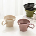 M Creative Irregular Ceramic Mug Office Creative Handle Coffee Mug Milk Tea Cup Breakfast Household Water Cup Couple Cups