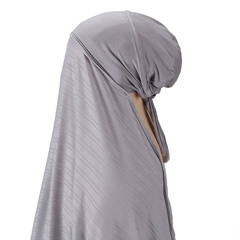 Zifeng OEM Women Headbands Turban Headwrap Muslim Elastic Scarf With Undercap Plain Hijab