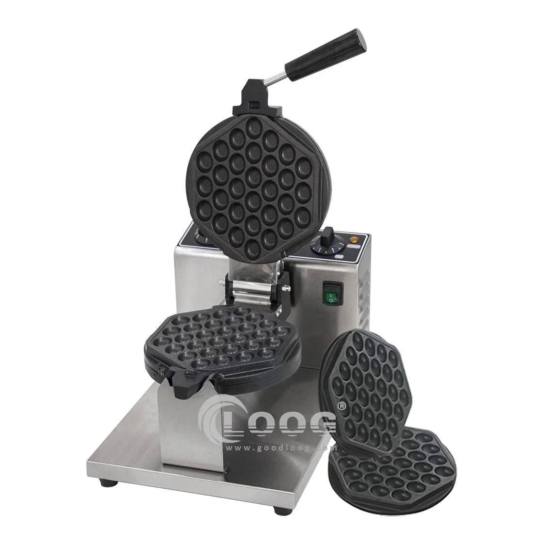 Professional Changeable Pan Bubble Egg Waffle Maker Commercial Egg Waffle Machine Stainless Steel  Egg Puff Maker for Sale