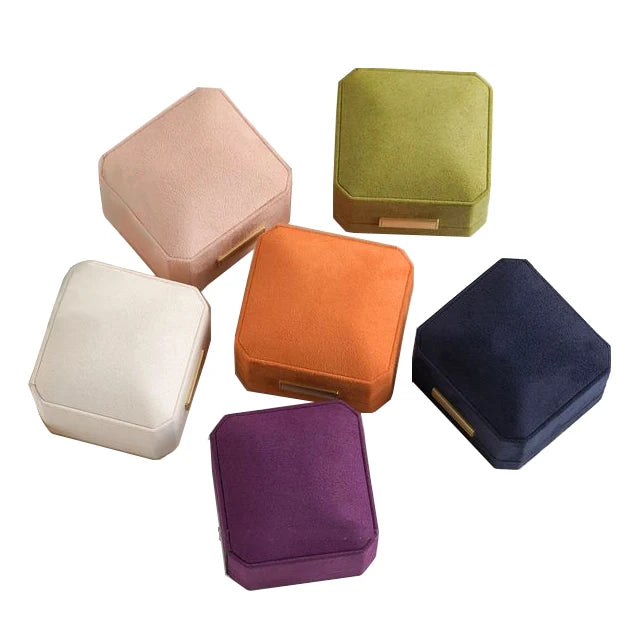 One Top Customization High-end Microfiber Pendant Box Jewelry Ring Box Custom Gift Box
