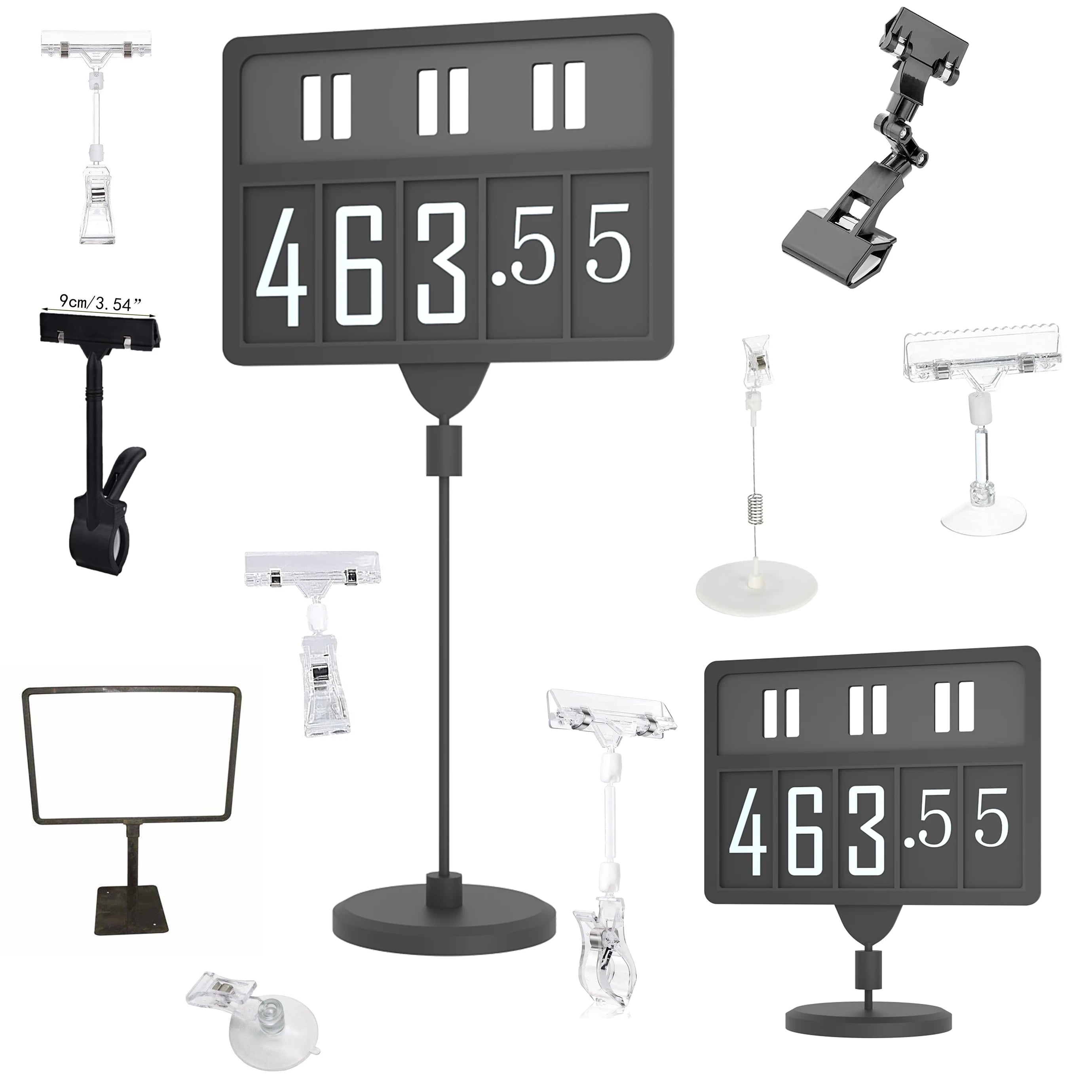 Wholesale Table Top Sign Holder Display Retail Plastic Pop Clips Price Tag Holder for Countertop