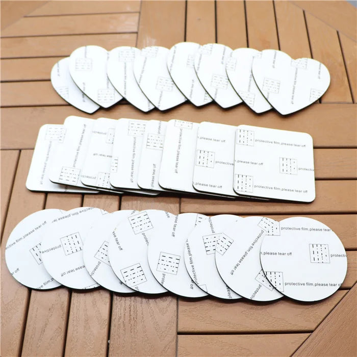 Modern Square MDF Coasters 4mm Thick Eco-Friendly Sublimation Blank Wooden Coasters with Protective Films