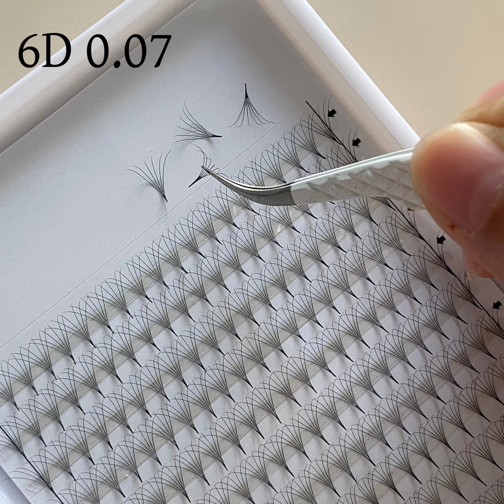 Lash Supply Wholesale XL Tray 6D 7D 8D 9D 10D 12D 14D 16D Pro Made Fan  Lashes Top Quality Promade Volume Fan Eyelash Extension