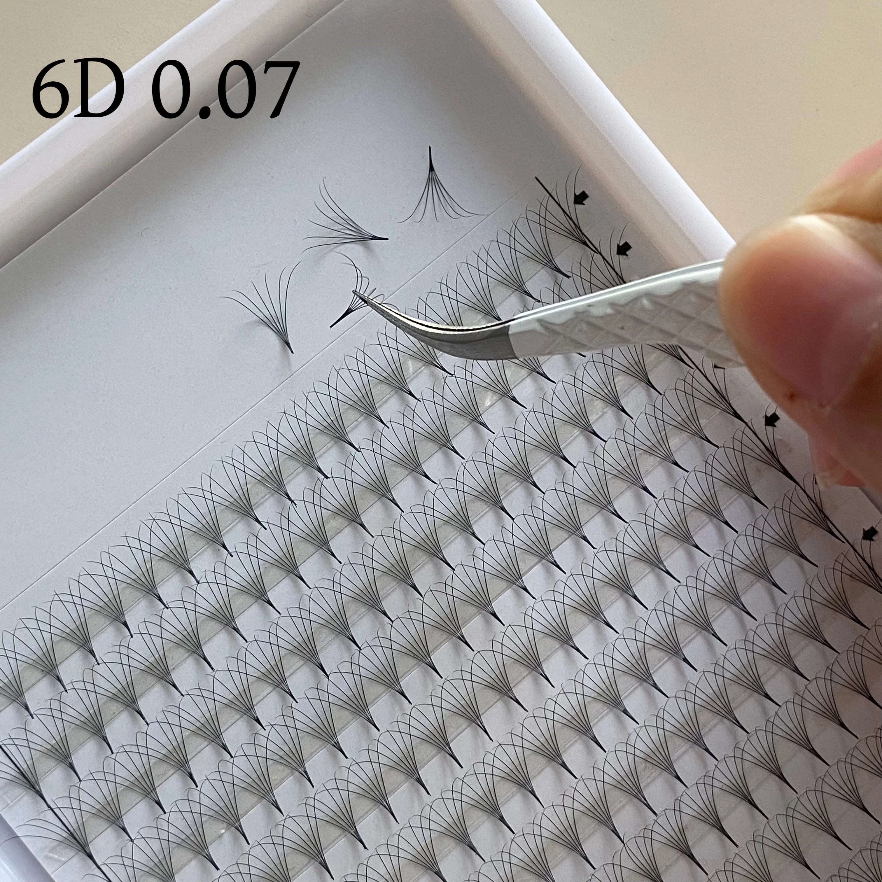 Lash Supply Wholesale XL Tray 6D 7D 8D 9D 10D 12D 14D 16D Pro Made Fan  Lashes Top Quality Promade Volume Fan Eyelash Extension