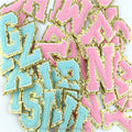 DIY Letters Patch Selfsticked Cute A-Z a to Z 26 PCS a Set Letter Patches 3M Sticker Alphabet Chenille Patches